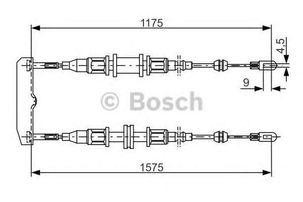 Трос ручного тормоза BOSCH 1 987 477 766