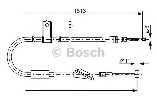 Трос ручного тормоза BOSCH 1 987 477 771