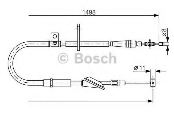Трос ручного тормоза BOSCH 1 987 477 772