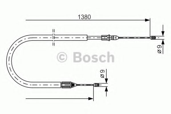 Трос ручного тормоза BOSCH 1 987 477 776