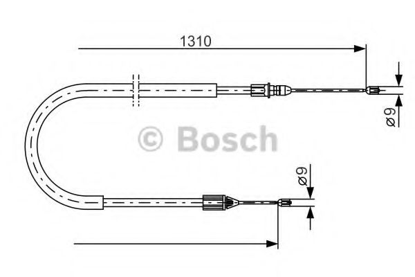 Трос ручного тормоза BOSCH 1 987 477 777