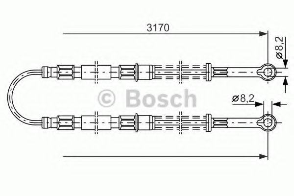 Трос ручного тормоза BOSCH 1 987 477 792