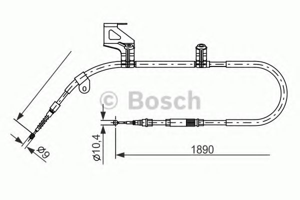 Трос ручного тормоза BOSCH 1 987 477 803
