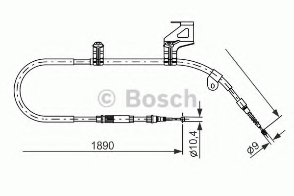 Трос ручного тормоза BOSCH 1 987 477 804