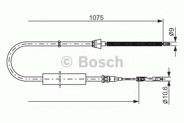 Трос ручного тормоза BOSCH 1 987 477 808
