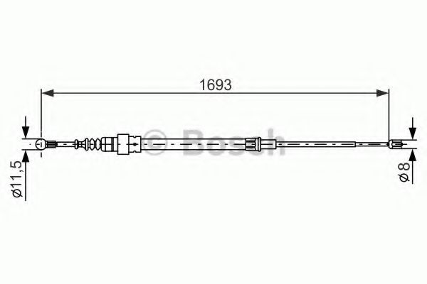 Трос ручного тормоза BOSCH 1 987 477 817