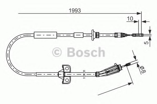 Трос ручного тормоза BOSCH 1 987 477 819