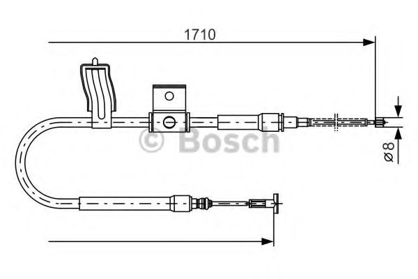 Трос ручного тормоза BOSCH 1 987 477 829
