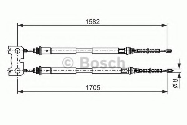 Трос ручного тормоза BOSCH 1 987 477 834