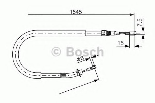 Трос ручного тормоза BOSCH 1 987 477 857