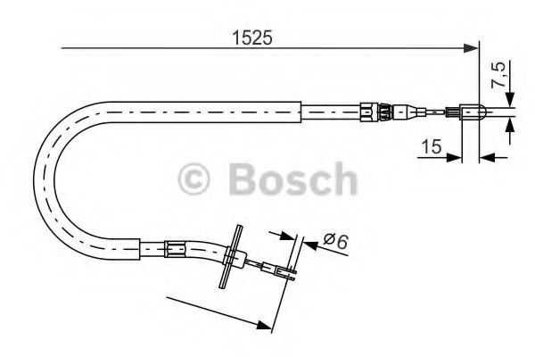 Трос ручного тормоза BOSCH 1 987 477 858