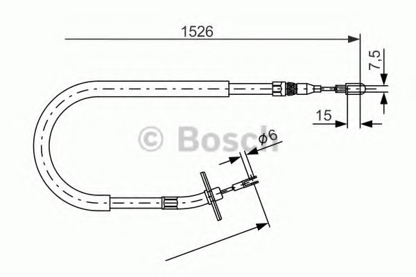 Трос ручного тормоза BOSCH 1 987 477 859