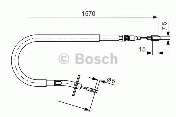 Трос ручного тормоза BOSCH 1 987 477 860