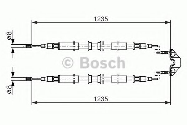 Трос ручного тормоза BOSCH 1 987 477 869