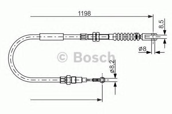 Трос ручного тормоза BOSCH 1 987 477 873
