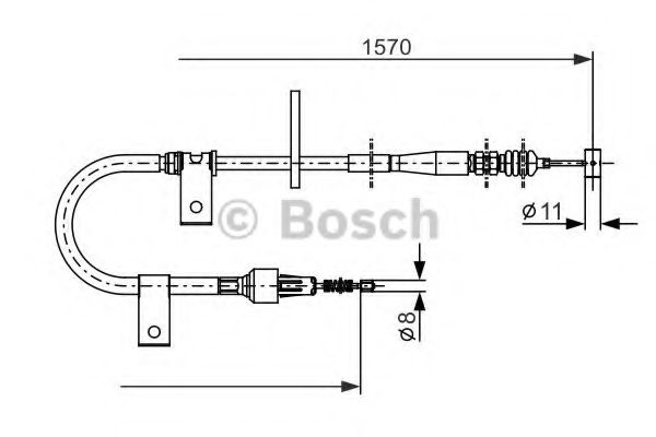 Трос ручного тормоза BOSCH 1 987 477 875