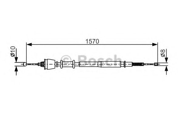 Трос ручного тормоза BOSCH 1 987 477 885