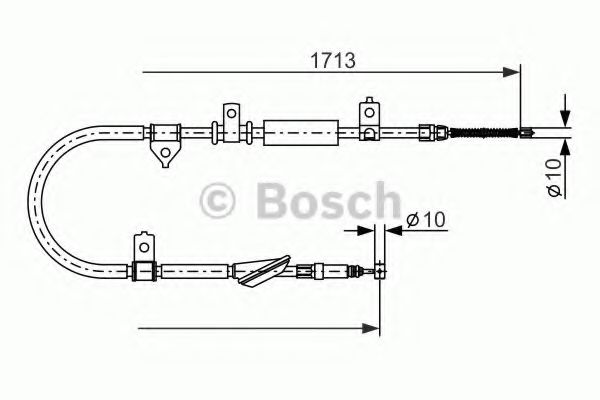 Трос ручного тормоза BOSCH 1 987 477 886