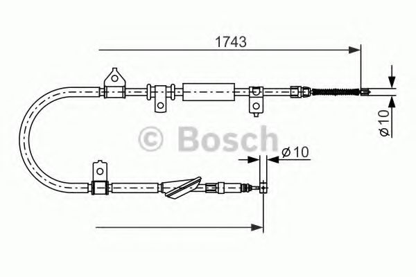 Трос ручного тормоза BOSCH 1 987 477 887