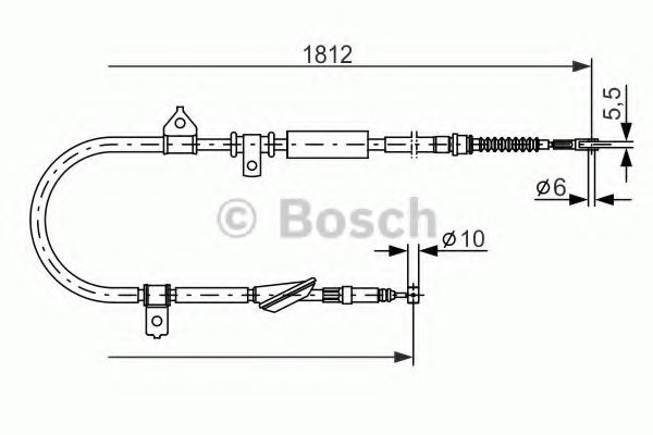Трос ручного тормоза BOSCH 1 987 477 888