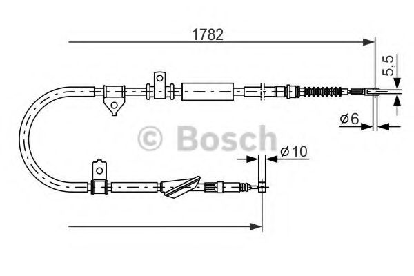 Трос ручного тормоза BOSCH 1 987 477 889
