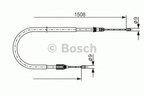 Трос ручного тормоза BOSCH 1 987 477 890