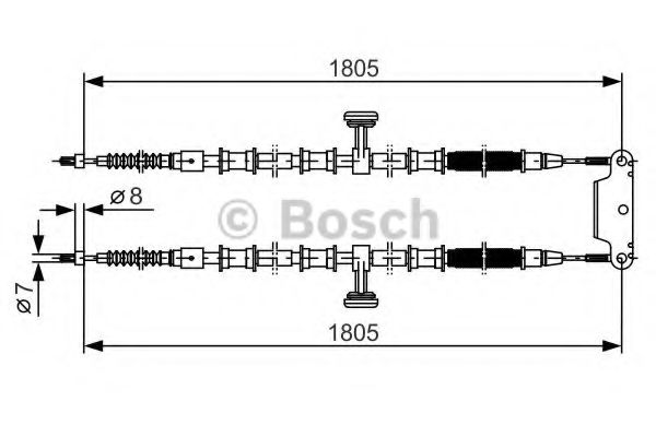 Трос ручного тормоза BOSCH 1 987 477 907