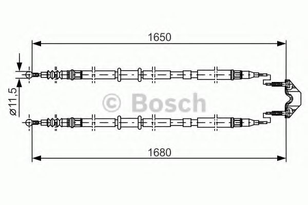 Трос ручного тормоза BOSCH 1 987 477 909
