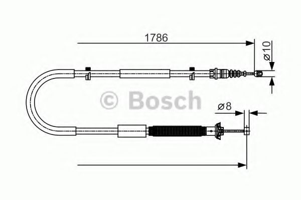 Трос ручного тормоза BOSCH 1 987 477 910