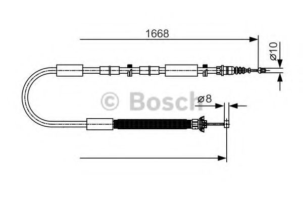Трос ручного тормоза BOSCH 1 987 477 911