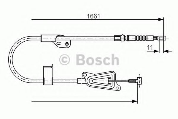 Трос ручного тормоза BOSCH 1 987 477 914
