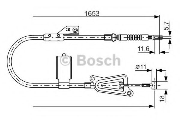 Трос ручного тормоза BOSCH 1 987 477 915