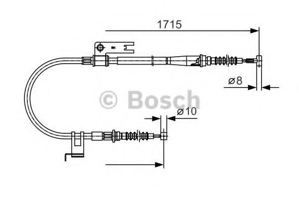 Трос ручного тормоза BOSCH 1 987 477 916