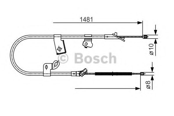 Трос ручного тормоза BOSCH 1 987 477 919