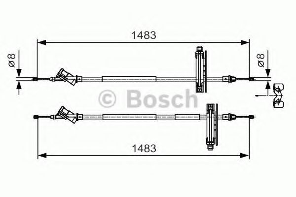 Трос ручного тормоза BOSCH 1 987 477 930