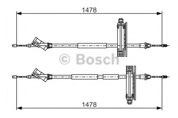 Трос ручного тормоза BOSCH 1 987 477 932