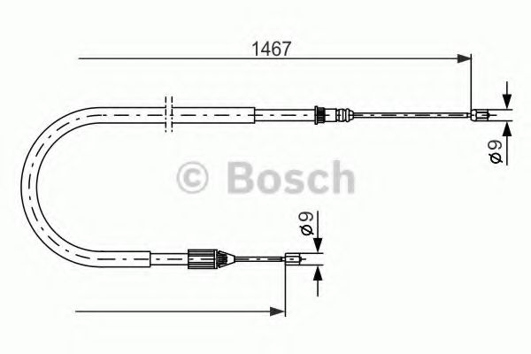 Трос ручного тормоза BOSCH 1 987 477 937