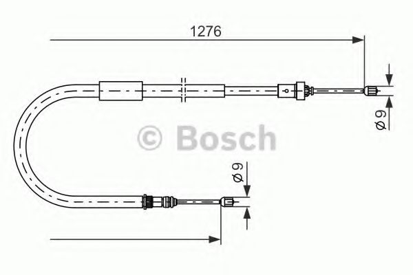 Трос ручного тормоза BOSCH 1 987 477 938