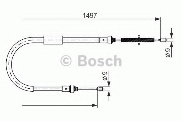 Трос ручного тормоза BOSCH 1 987 477 939