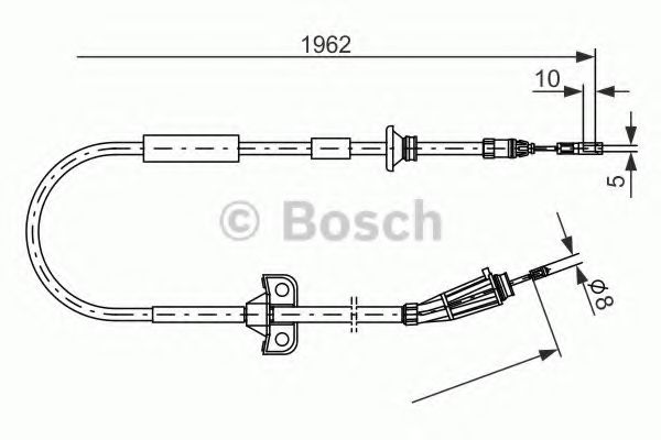 Трос ручного тормоза BOSCH 1 987 477 941