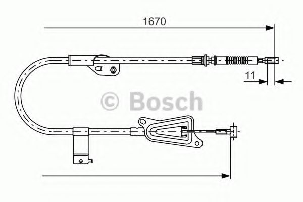 Трос ручного тормоза BOSCH 1 987 477 943