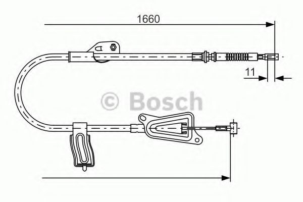 Трос ручного тормоза BOSCH 1 987 477 944