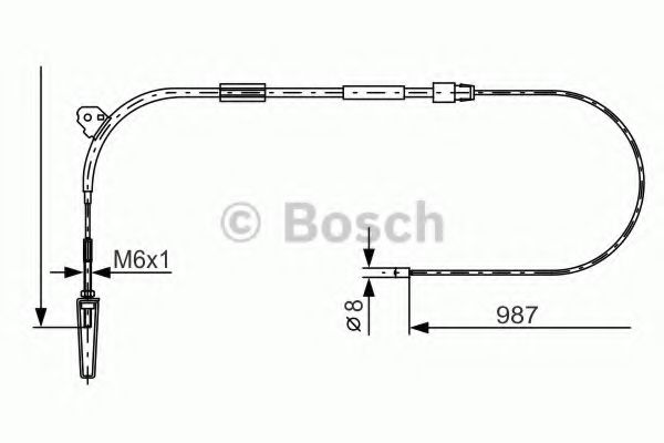Трос ручного тормоза BOSCH 1 987 477 960