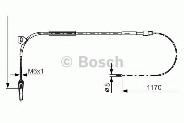Трос ручного тормоза BOSCH 1 987 477 961