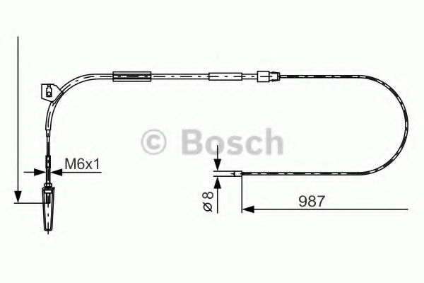 Трос ручного тормоза BOSCH 1 987 477 962