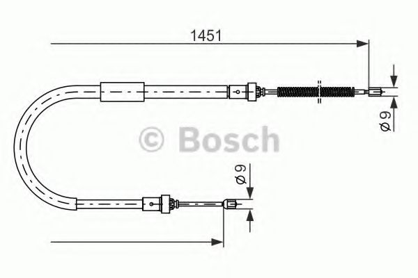 Трос ручного тормоза BOSCH 1 987 477 966