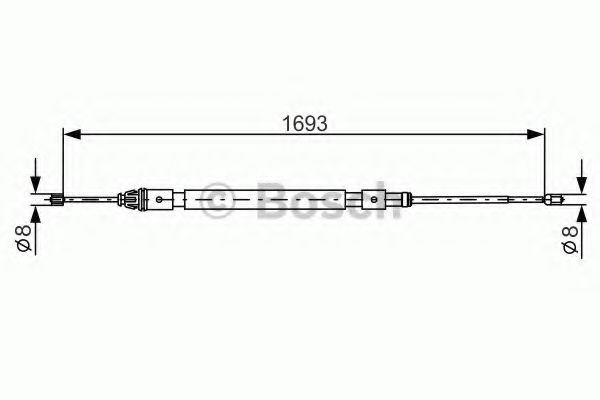 Трос ручного тормоза BOSCH 1 987 477 993