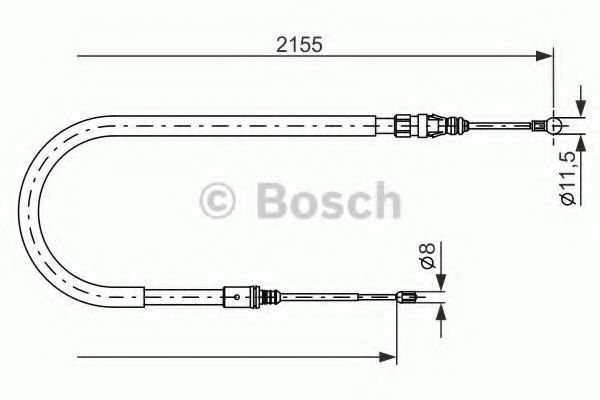 Трос ручного тормоза BOSCH 1 987 477 994