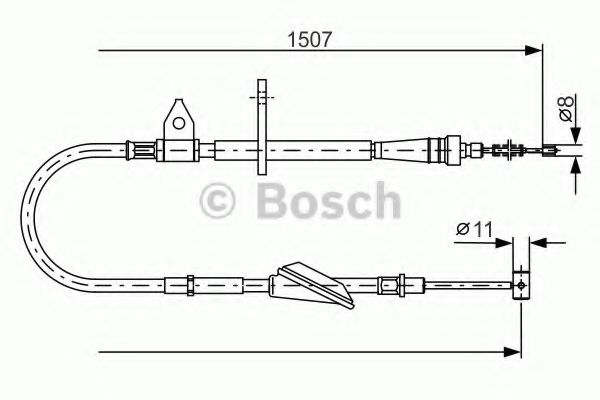 Трос ручного тормоза BOSCH 1 987 477 995