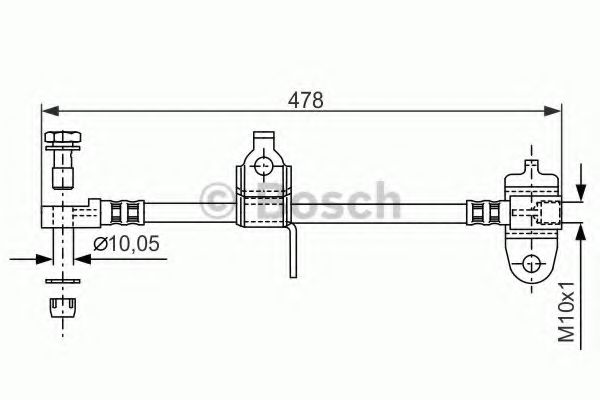 Тормозной шланг BOSCH 1 987 481 070